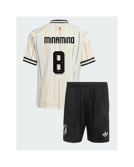 Billige Fotballdrakt Japan Takumi Minamino #8 Replika Bortedraktsett Barn VM 2026 Kortermet (med bukser)